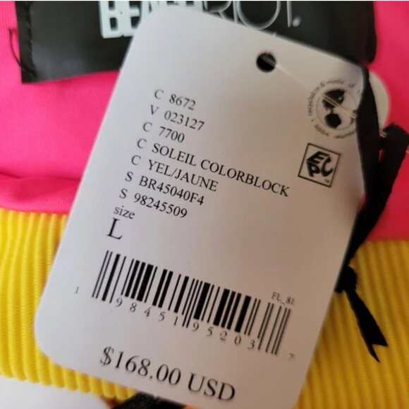 Free People NWT Beach Riot Celine One-piece Swimsuit Colorful Colorblock size L - Picture 4 of 5